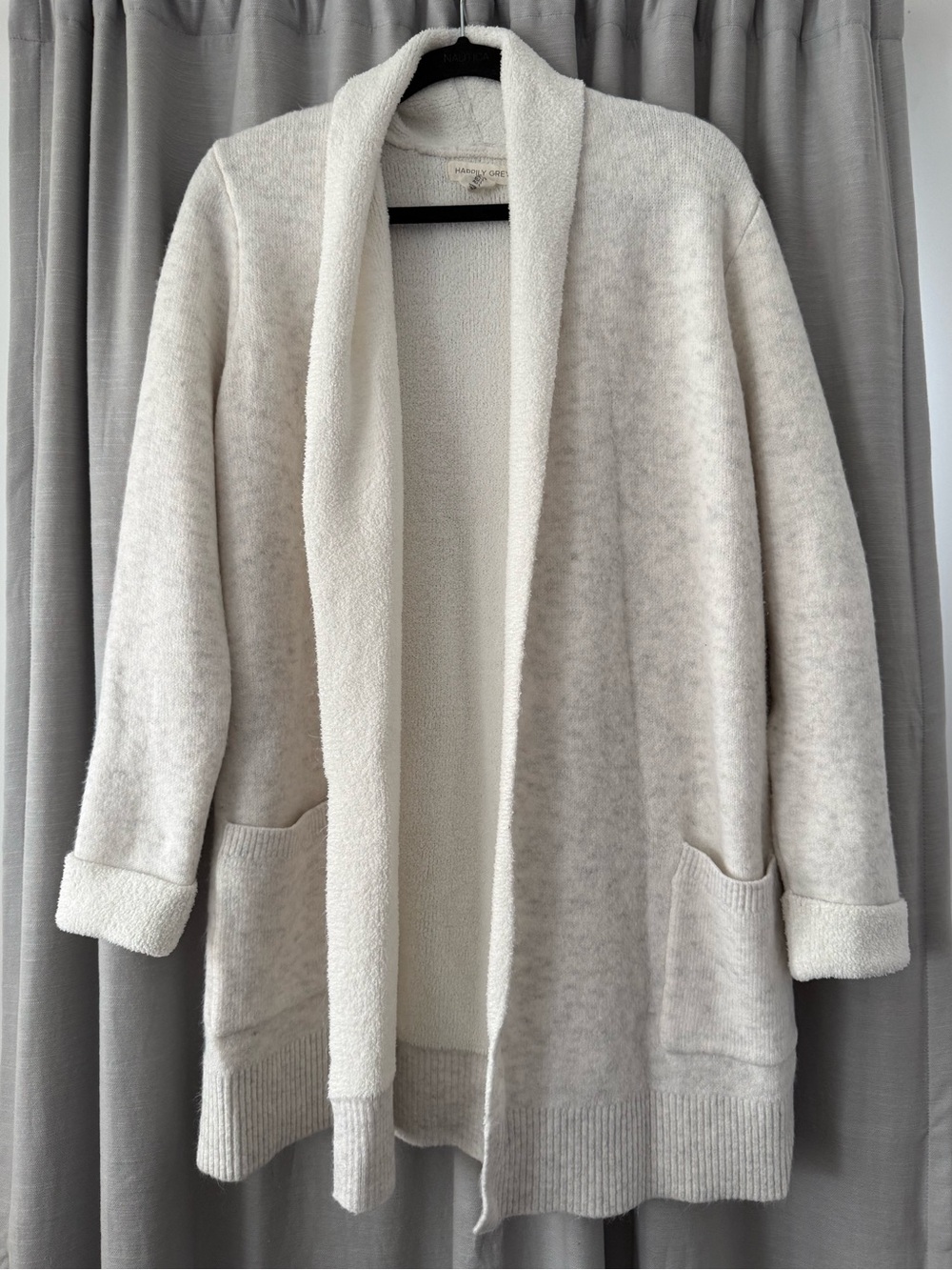 Happily Grey Faux Sherpa Cardigan
